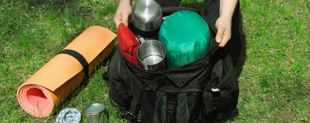 چیدن کوله کوهنوردی